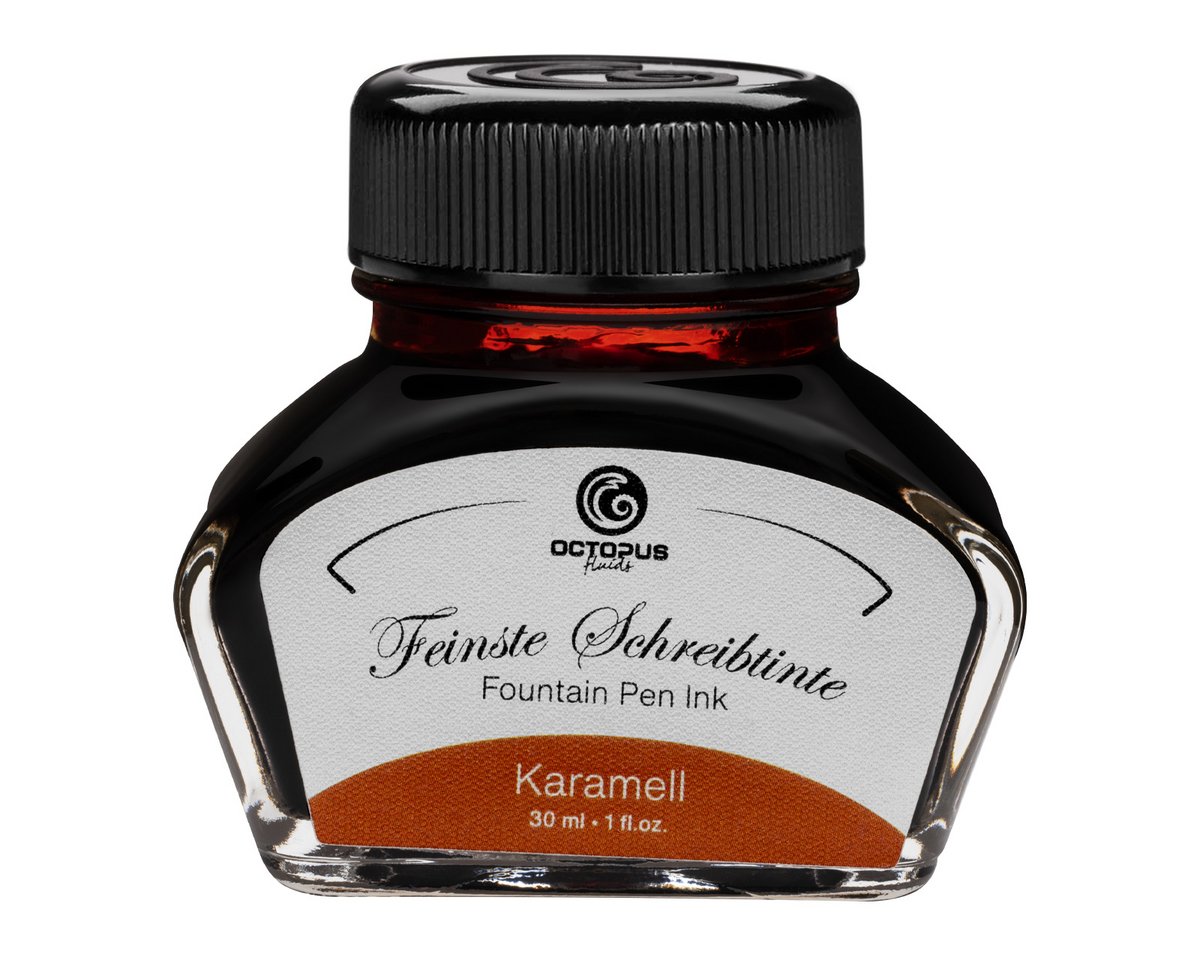Schreibtinte im 30 ml Glas, Karamell