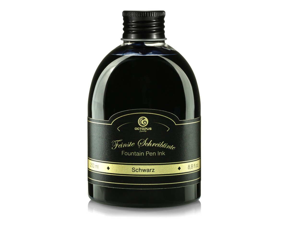 Füllhaltertinte in der 250ml Vorratsflasche, Schwarz