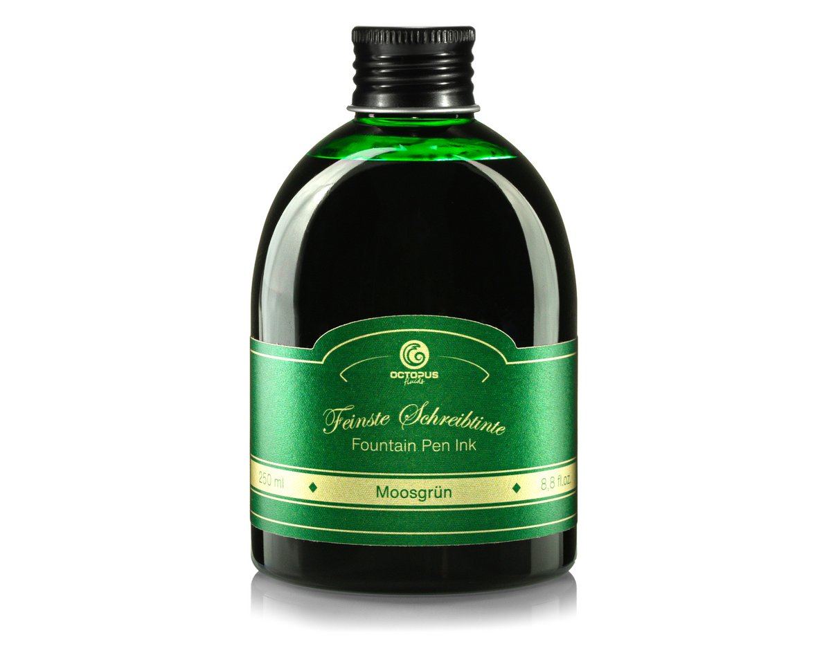 Füllhaltertinte in der 250ml Vorratsflasche, Moosgrün