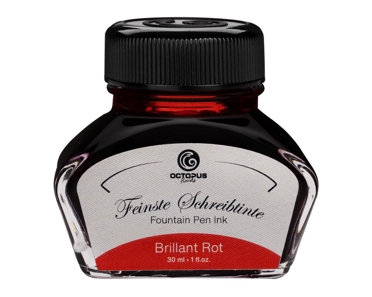 Schreibtinte im 30ml Glas, Brillantrot