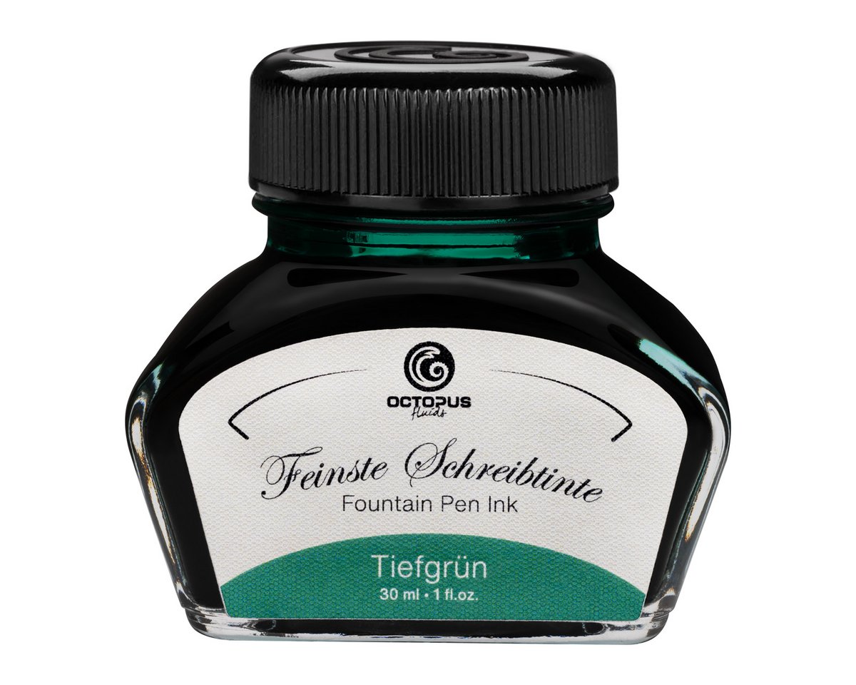 Schreibtinte im 30 ml Glas, Tiefgrün