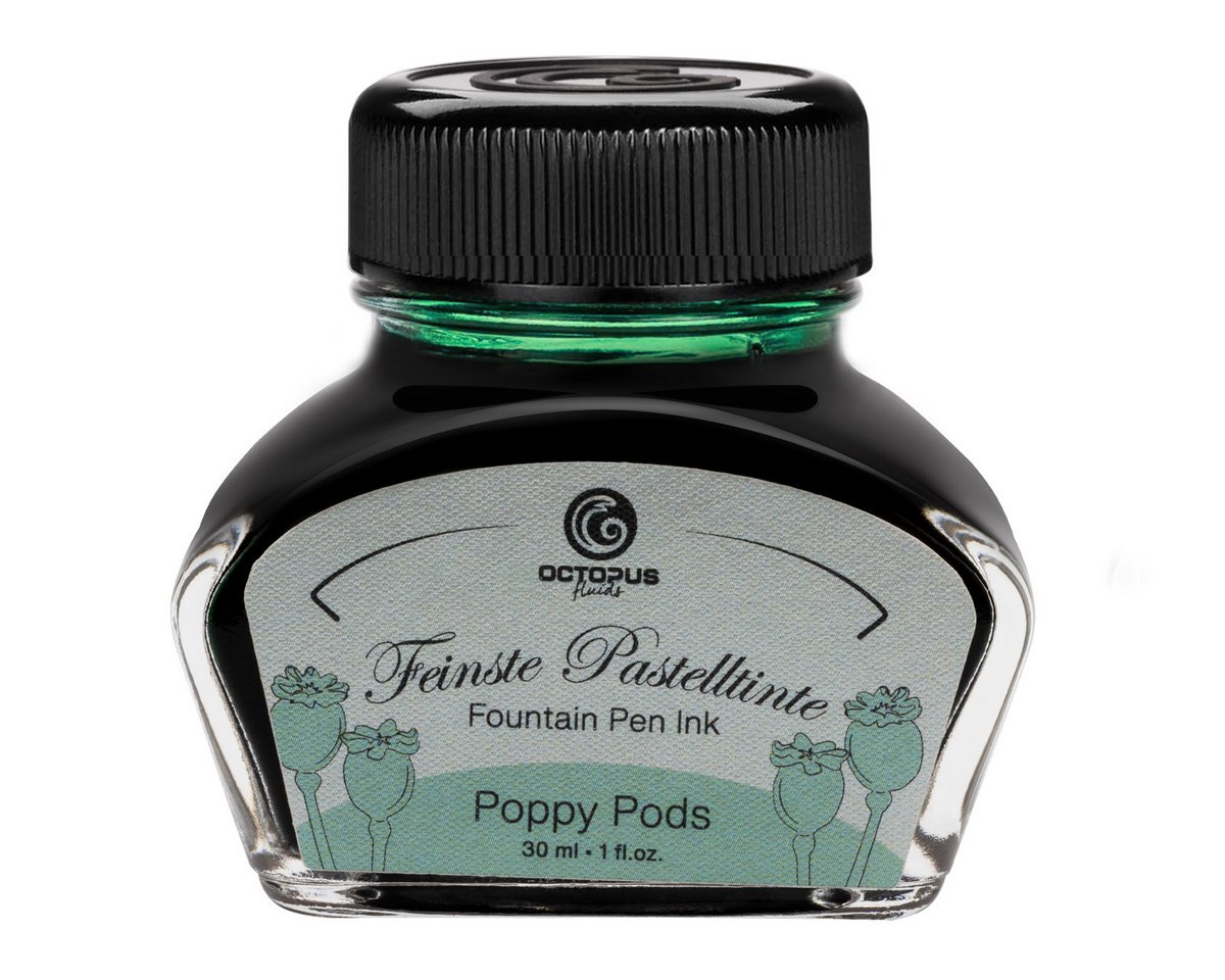 Füllhaltertinte im 30ml Glas, Poppy Pods