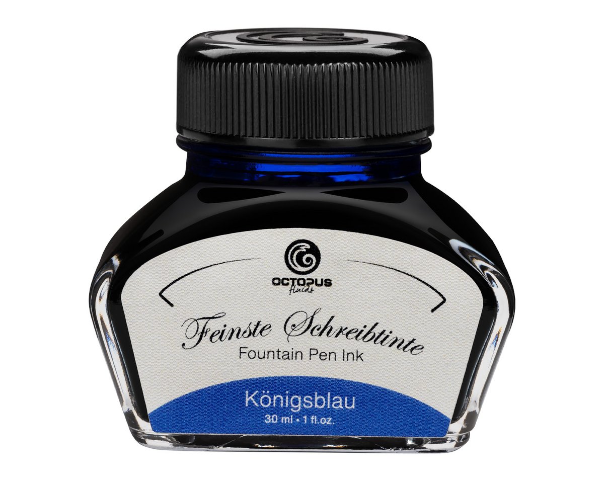 Schreibtinte im 30 ml Glas, Königsblau (löschbar)