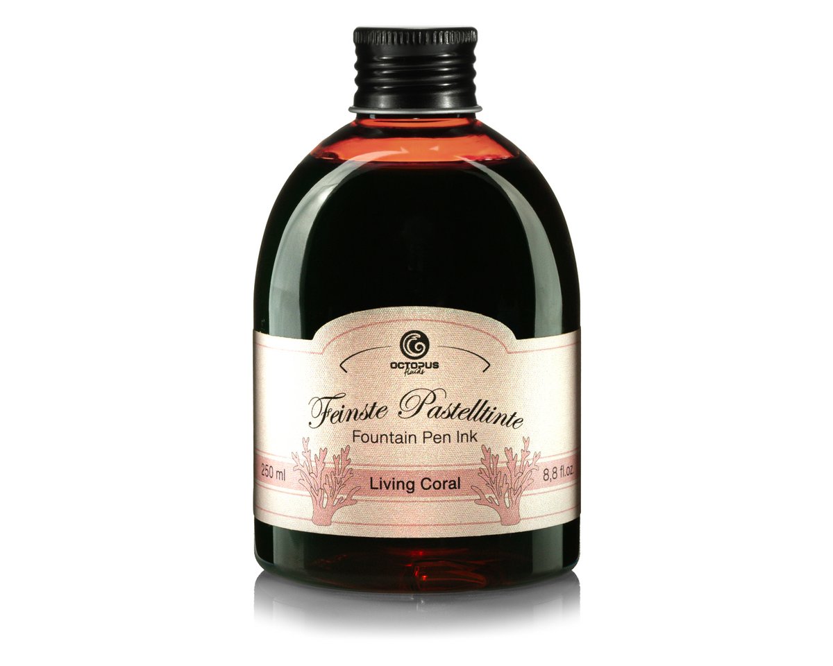 Schreibtinte in der 250ml Vorratsflasche, Living Coral