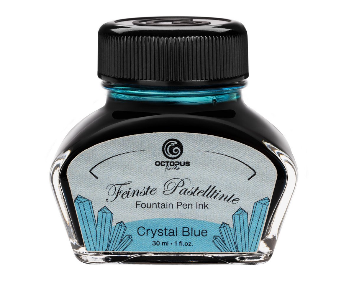 Füllhaltertinte im 30ml Glas, Crystal Blue