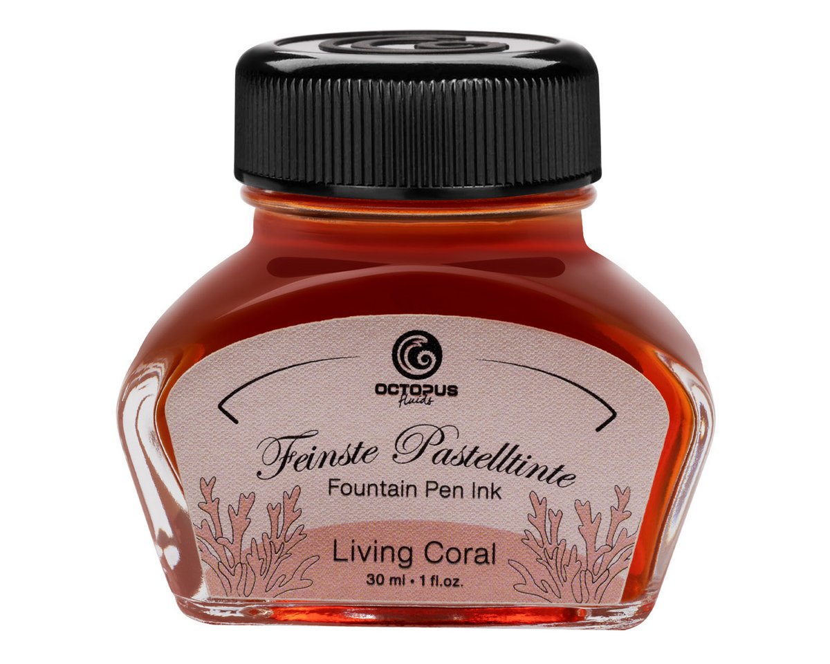 Füllhaltertinte im 30ml Glas, Living Coral