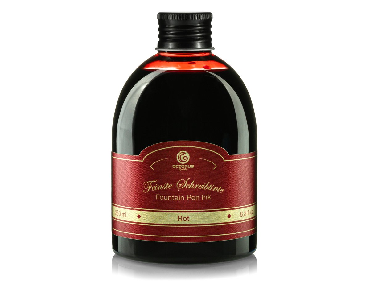 Füllhaltertinte in der 250ml Vorratsflasche, Rot