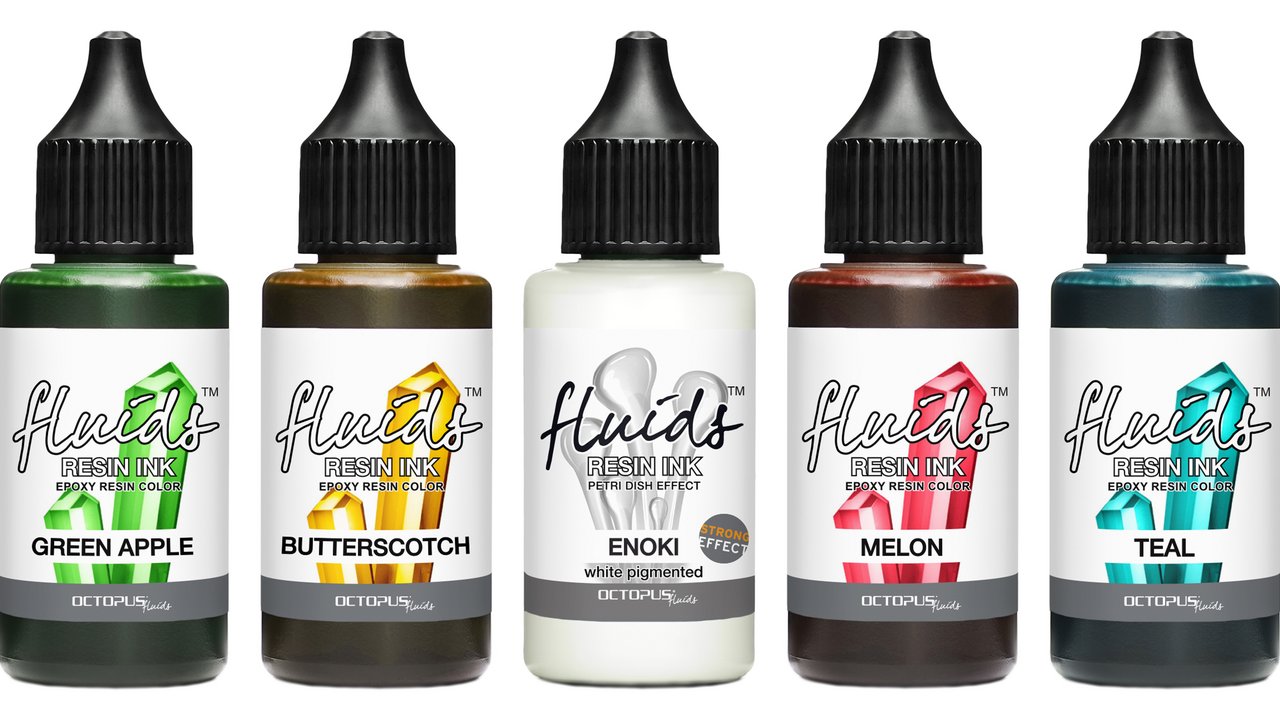 Resin InkColour your Resin art work with Octopus Fluids ink Octopus