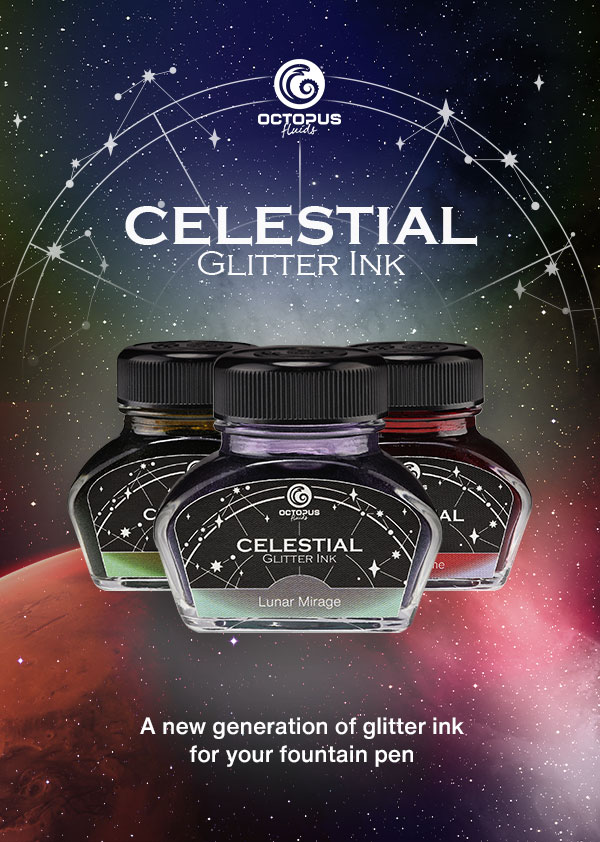 A new generation of glitter ink for your fountain pen